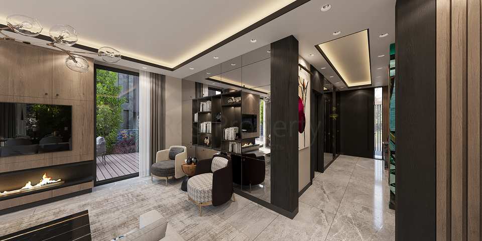 Вилловый комплекс на стадии строительства с видом на море