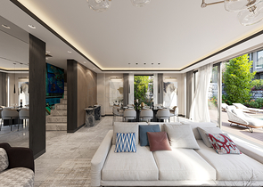 Вилловый комплекс на стадии строительства с видом на море