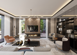 Вилловый комплекс на стадии строительства с видом на море