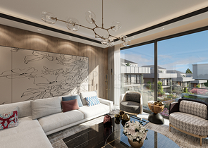 Вилловый комплекс на стадии строительства с видом на море