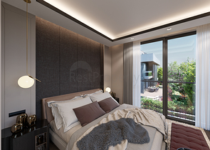 Вилловый комплекс на стадии строительства с видом на море