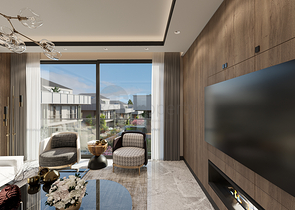 Вилловый комплекс на стадии строительства с видом на море