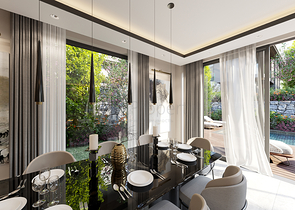 Вилловый комплекс на стадии строительства с видом на море