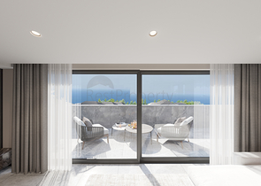 Вилловый комплекс на стадии строительства с видом на море