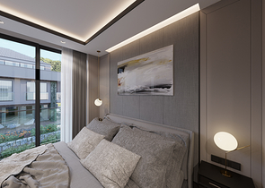 Вилловый комплекс на стадии строительства с видом на море