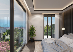 Вилловый комплекс на стадии строительства с видом на море