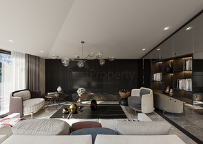 Вилловый комплекс на стадии строительства с видом на море