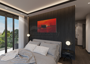 Вилловый комплекс на стадии строительства с видом на море