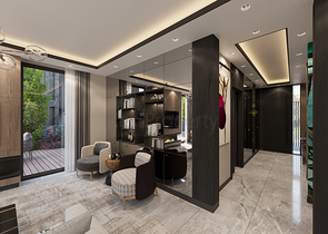 Вилловый комплекс на стадии строительства с видом на море