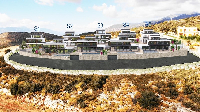 Вилла планировки 4+1 в районе Фетхие - Анталия