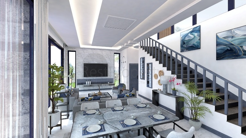 Вилла планировки 4+1 в районе Фетхие - Анталия