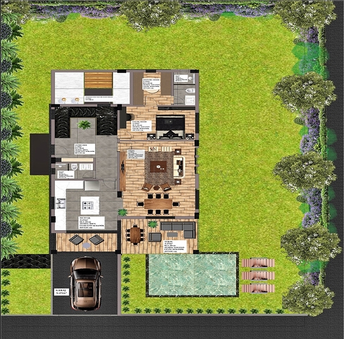 Вилла планировки 5+1 в районе Дошемеалты - Анталия