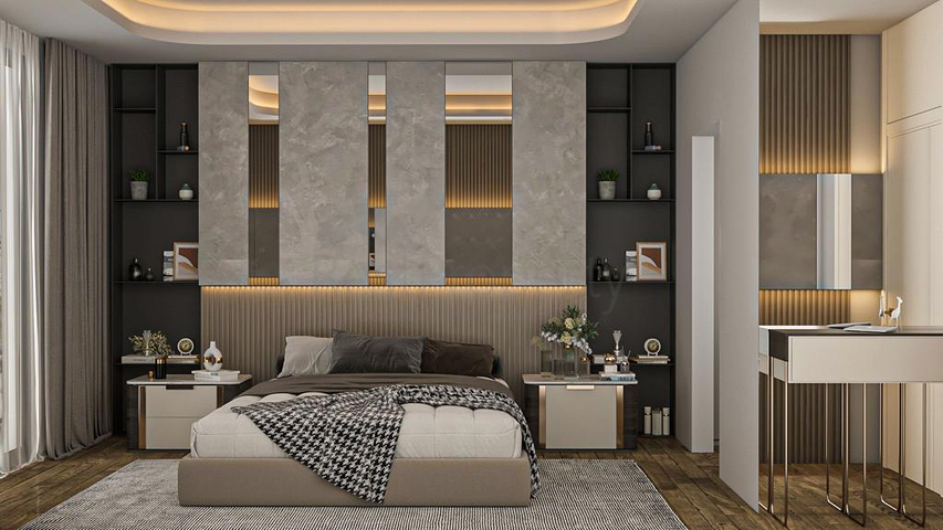 Вилла планировки 5+1 в районе Дошемеалты - Анталия