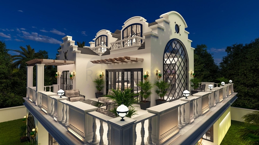 Вилла планировки 4+1 в районе Фетхие - Анталия