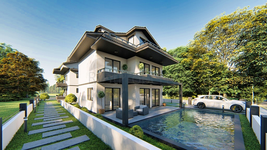 Вилла планировки 3+1 в районе Фетхие - Анталия 