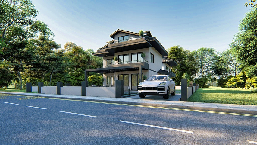 Вилла планировки 3+1 в районе Фетхие - Анталия 