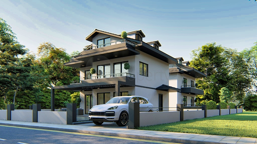 Вилла планировки 3+1 в районе Фетхие - Анталия 