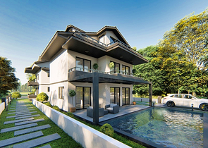 Вилла планировки 3+1 в районе Фетхие - Анталия 