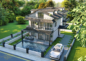 Вилла планировки 3+1 в районе Фетхие - Анталия 