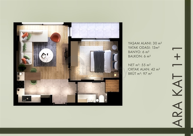 Инвестиционный проект в районе Алтынташ - Анталия