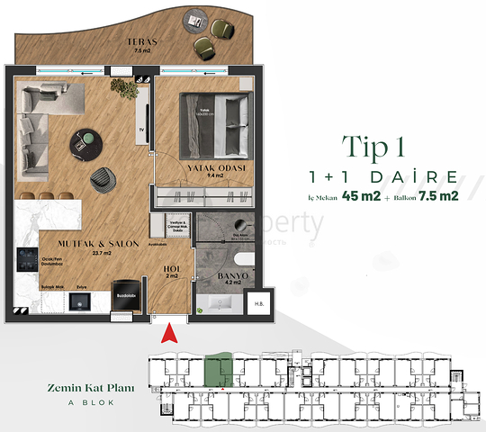Инвестиционный проект в микрорайоне Гюзельоба - Анталия