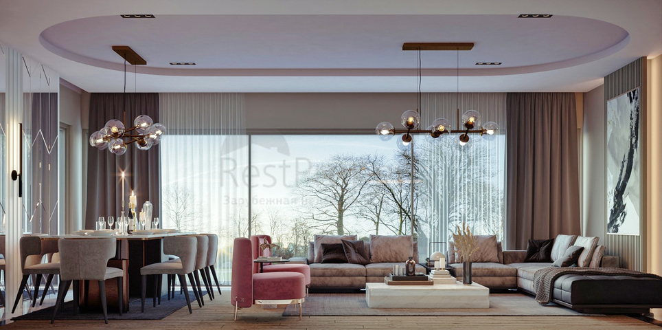 Квартиры планировки 4+1 и 5+1 дуплекс в микрорайоне Алтынова - Анталия