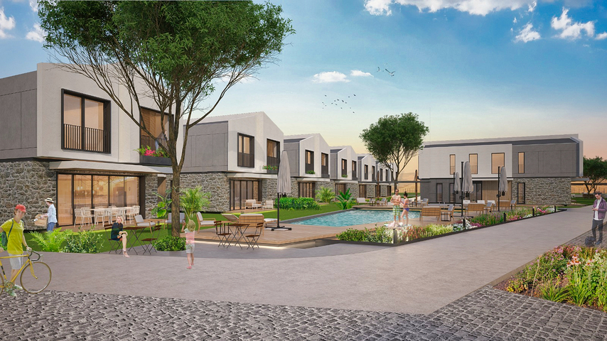 Виллы планировки 5+1  в комплексе,в районе Дошемеалты - Анталия