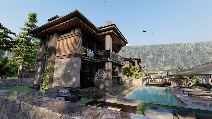 Виллы планировки 3+1 в районе Кепез - Анталия