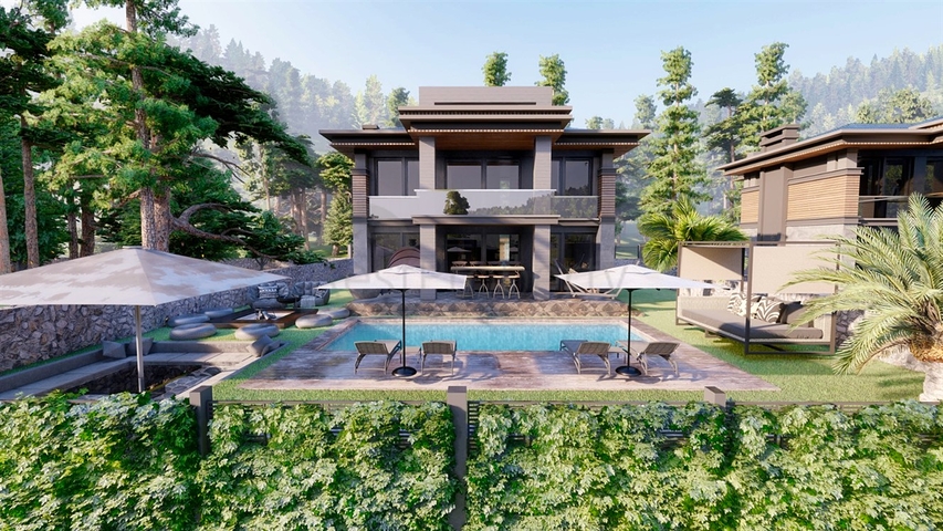 Виллы планировки 3+1 в районе Кепез - Анталия