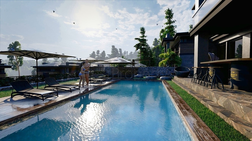 Виллы планировки 3+1 в районе Кепез - Анталия