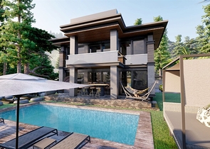 Виллы планировки 3+1 в районе Кепез - Анталия