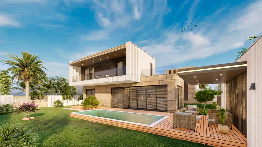 Вилла планировки 4+1 в районе Белек площадью 220 м2 - Анталия 