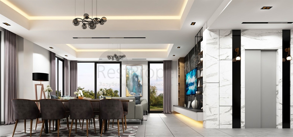 Вилла планировки 5+2 в микрорайоне Моллаюсуф - Анталия