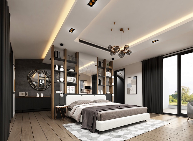 Вилла планировки 5+2 в микрорайоне Моллаюсуф - Анталия