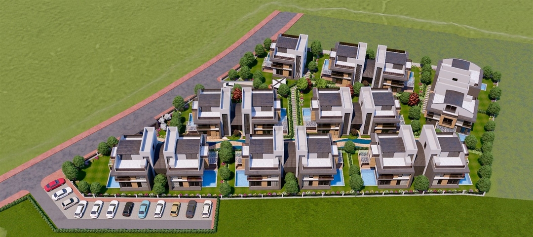 Вилла планировки 5+2 в микрорайоне Моллаюсуф - Анталия