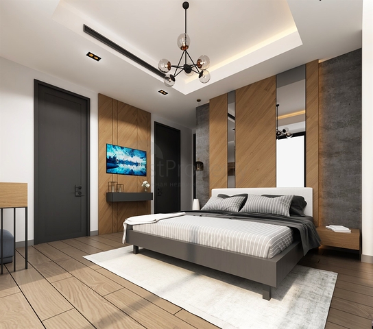 Вилла планировки 5+2 в микрорайоне Моллаюсуф - Анталия