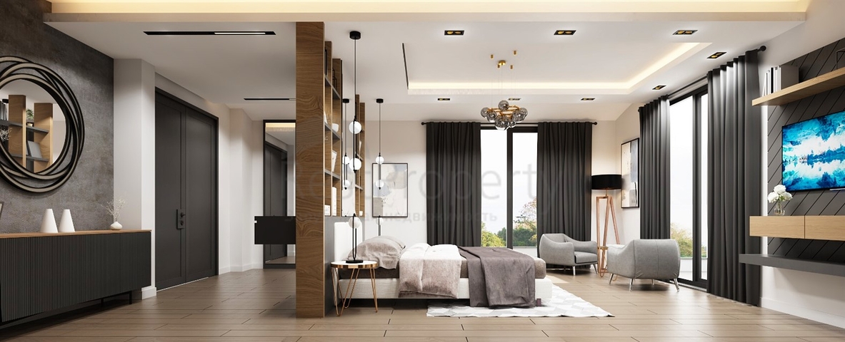 Вилла планировки 5+2 в микрорайоне Моллаюсуф - Анталия