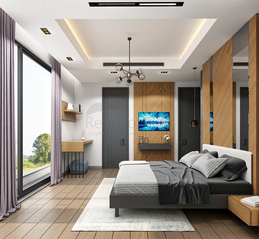 Вилла планировки 5+2 в микрорайоне Моллаюсуф - Анталия