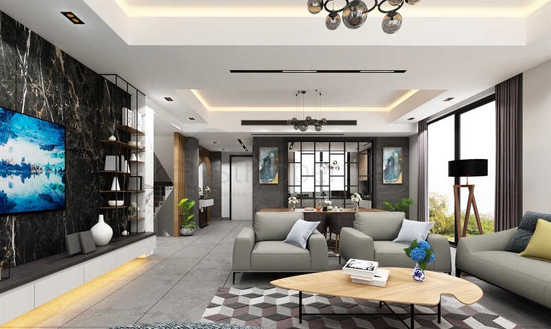 Вилла планировки 5+2 в микрорайоне Моллаюсуф - Анталия