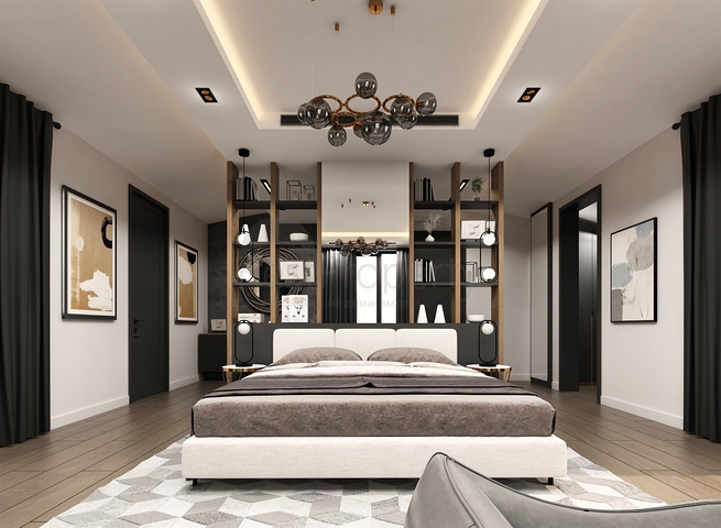 Вилла планировки 5+2 в микрорайоне Моллаюсуф - Анталия