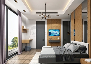 Вилла планировки 5+2 в микрорайоне Моллаюсуф - Анталия