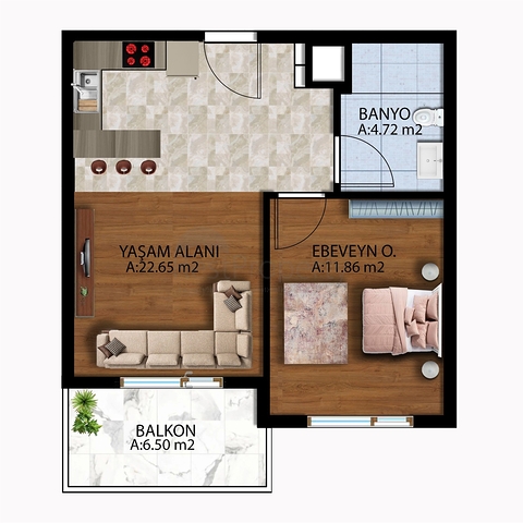 Инвестиционный проект в районе Алтынташ - Анталия 