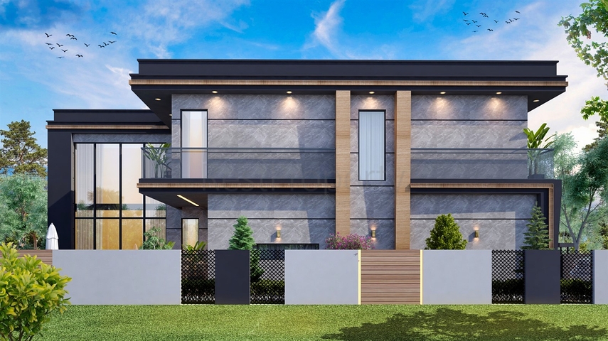 Вилла планировки 4+1 в районе Дошемеалты - Анталия 