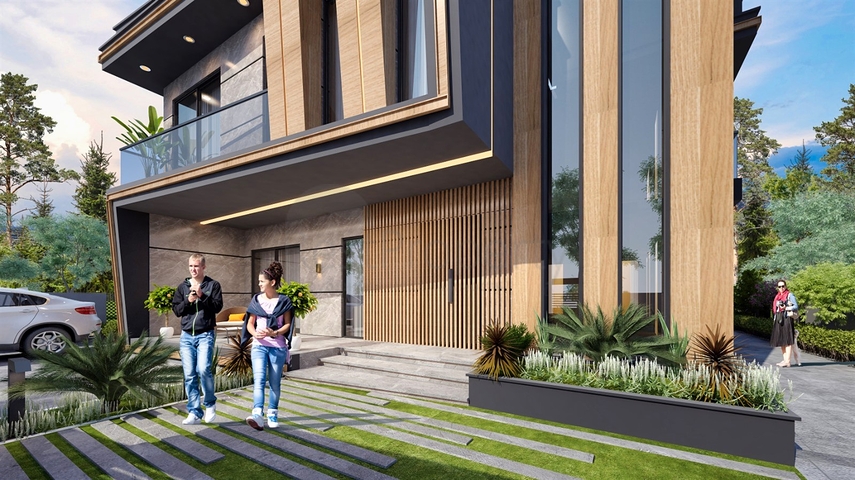 Вилла планировки 4+1 в районе Дошемеалты - Анталия 