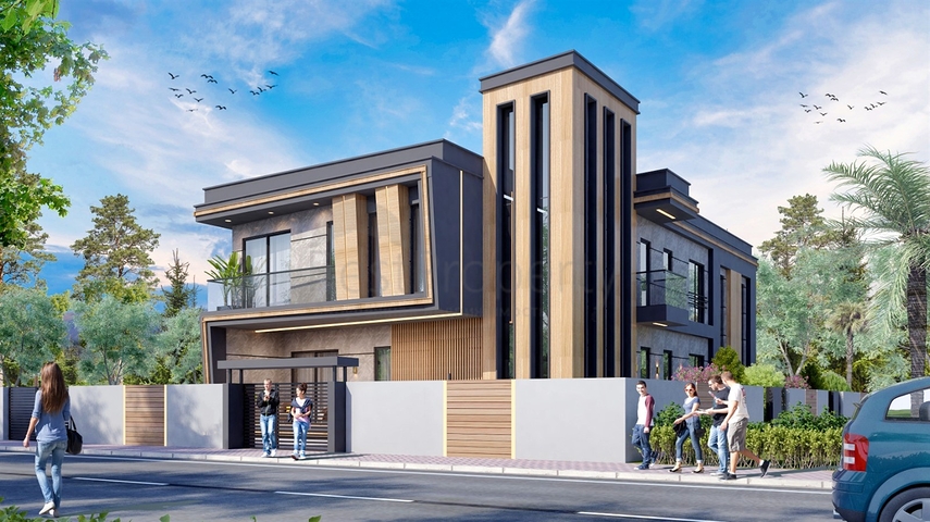 Вилла планировки 4+1 в районе Дошемеалты - Анталия 