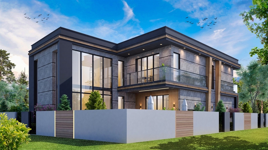 Вилла планировки 4+1 в районе Дошемеалты - Анталия 