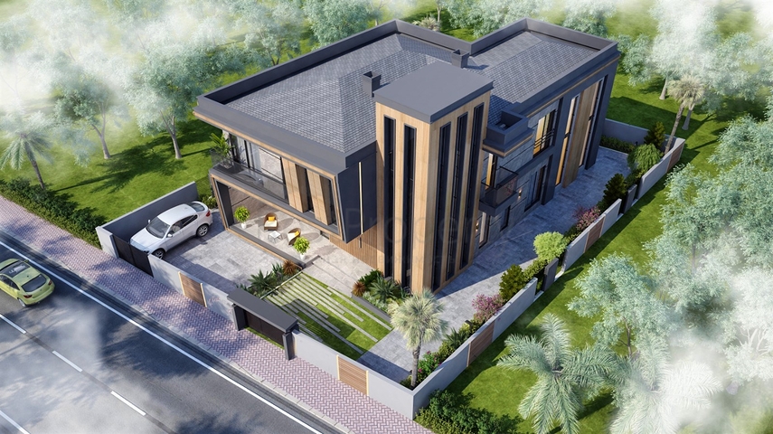 Вилла планировки 4+1 в районе Дошемеалты - Анталия 