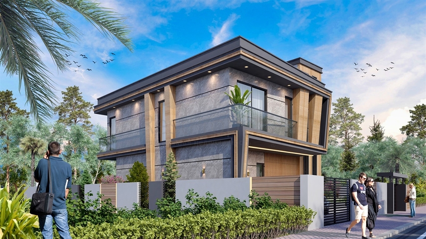 Вилла планировки 4+1 в районе Дошемеалты - Анталия 