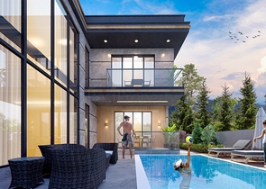 Вилла планировки 4+1 в районе Дошемеалты - Анталия 