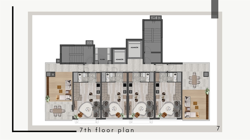 Квартиры планировки 1+1 в районе Кепез - Анталия 